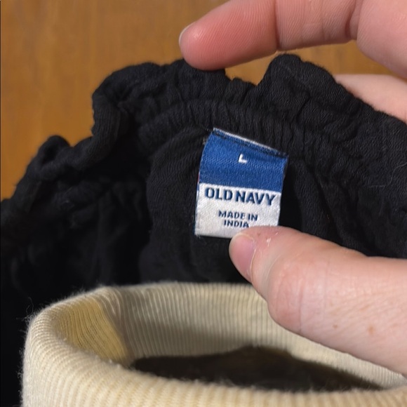 Old Navy Black Casual Midi Dress V-Neck Short Sleeve - Picture 2 of 4